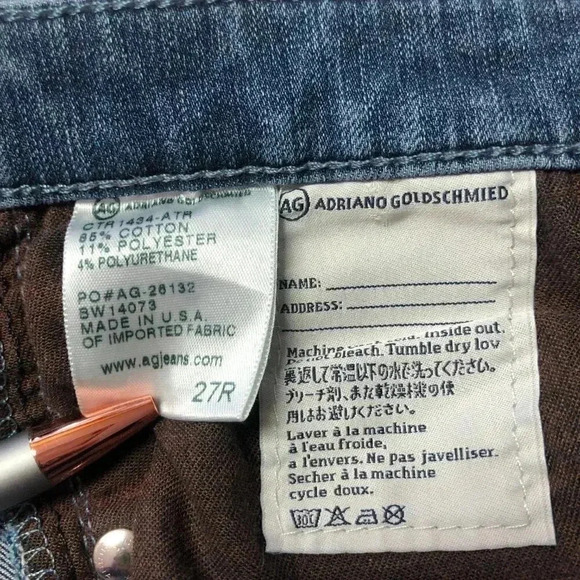 AG Adriano Goldschmied The Prima Mid-Rise Cigarette Blue Jean 27R - Picture 8 of 13